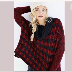 Wool Sweater Poncho Small/Medium